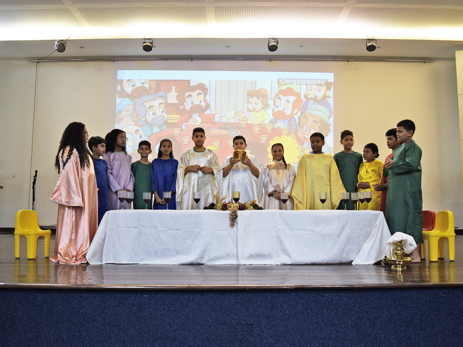ENCENAÇÃO DA ÚLTIMA CEIA E LAVA-PÉS - ED. INFANTIL AO 5º ANO - 15/04/2025